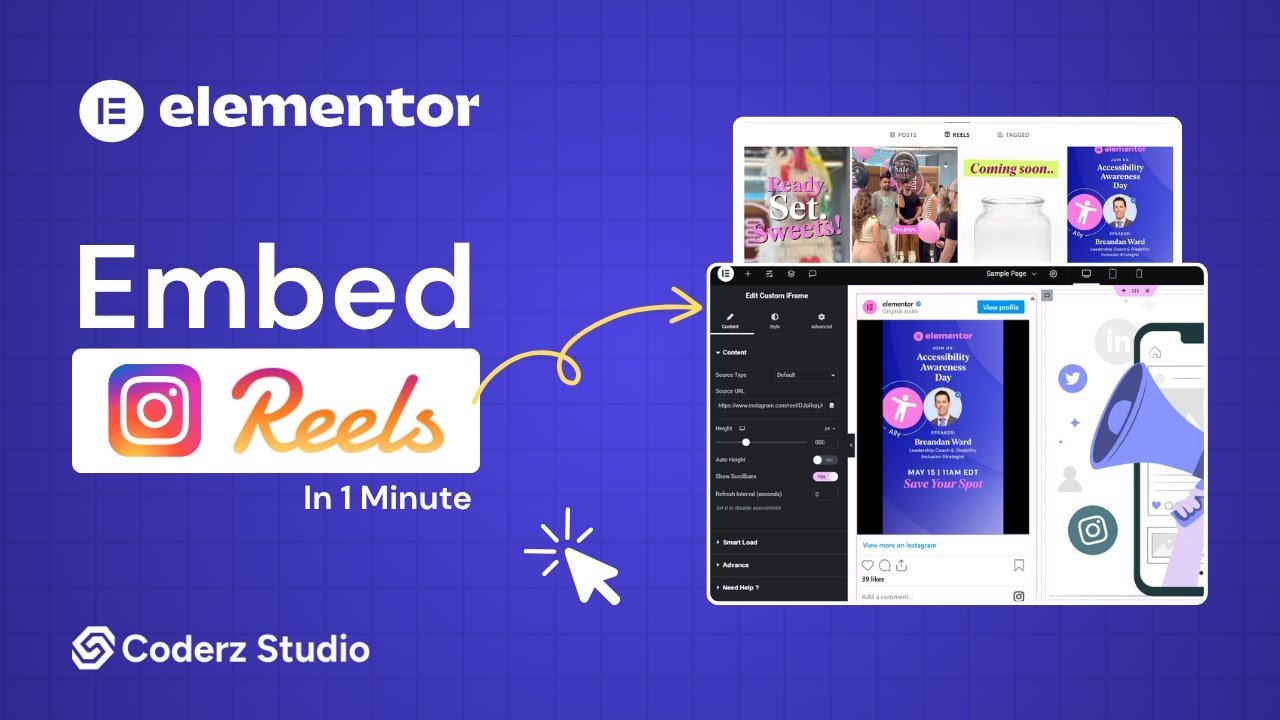 Embed Instagram Reels in Elementor – Auto-Update & Mobile-Friendly Display