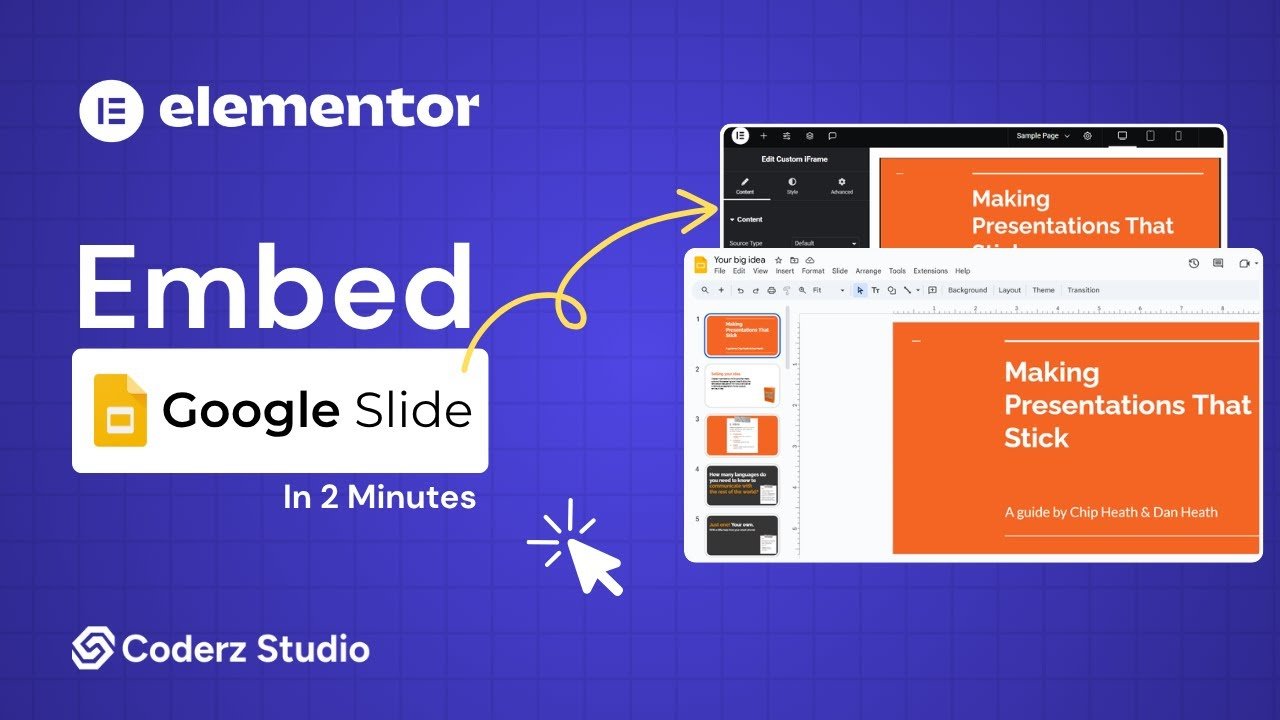 Embed Google Slides in Elementor – Interactive Slideshow Embed
