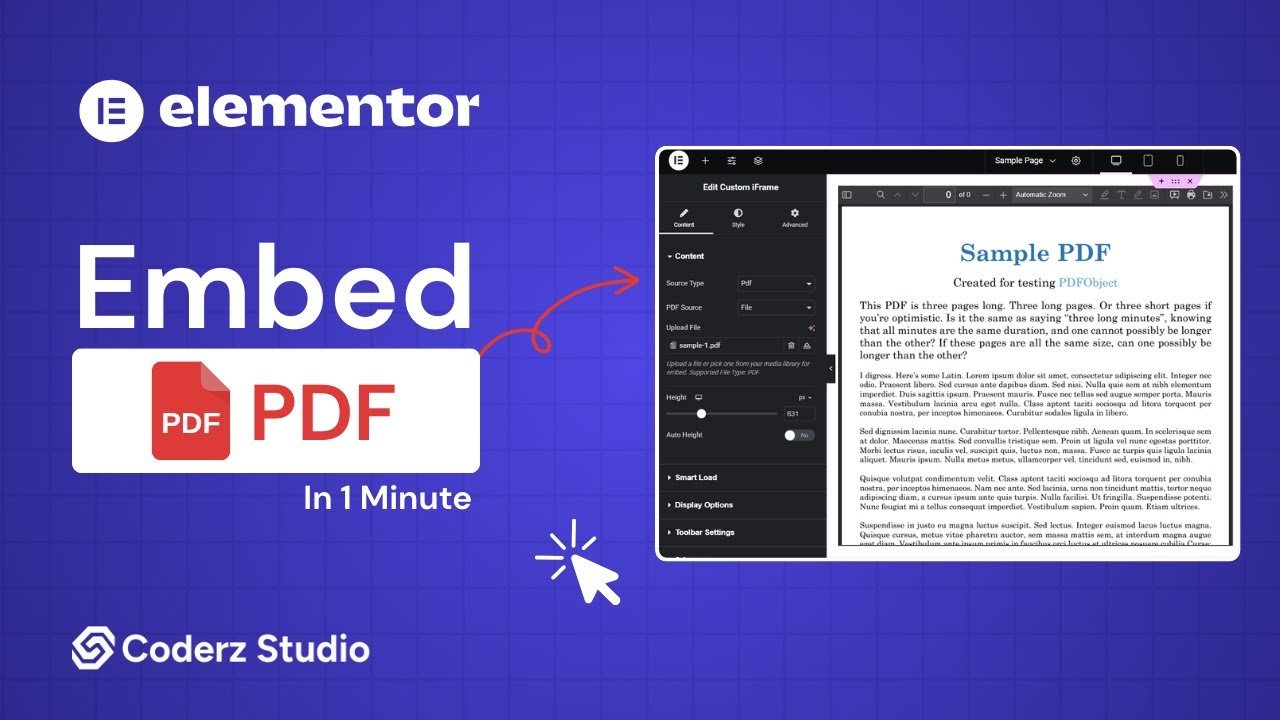 How to Embed PDF in Elementor? - Custom iFrame